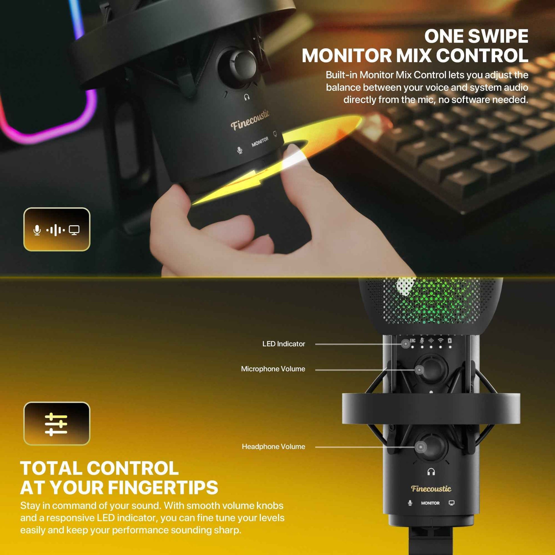 Fantech WFM1 Finecoustic RESONO Condenser Wireless Microphone