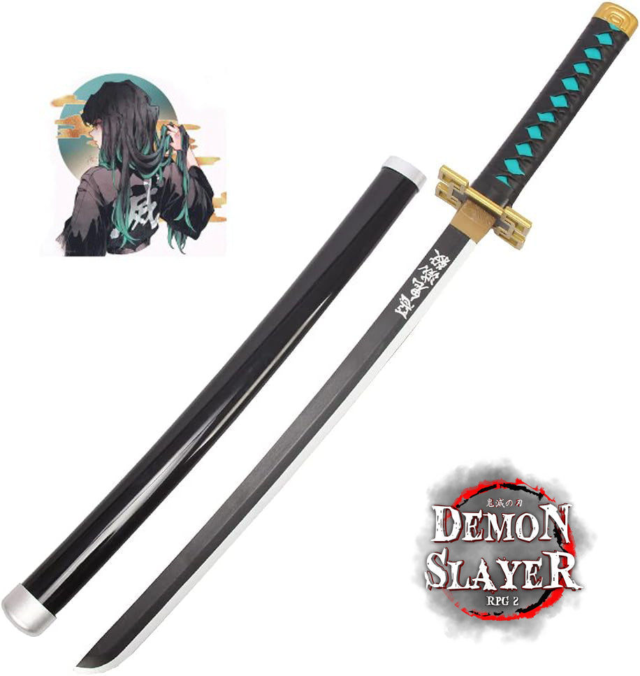 Basetake Children's Demon Slayer Nichirin Sword, Muichiro Tojiro Blackwhite Child Sword Default Title