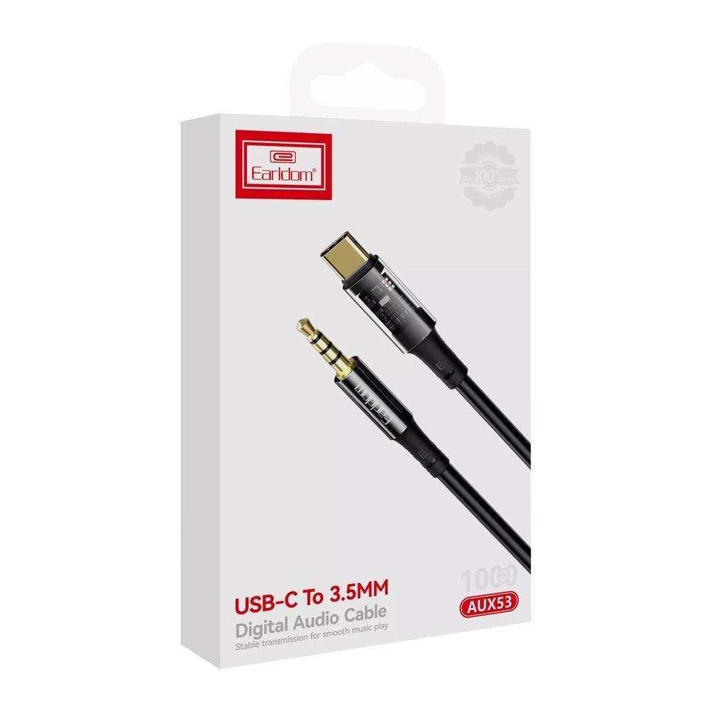 Audio cable earldom et-aux53 3.5mm to type-c audio cable 1.0m - cables & chargers | charging cables & adapters