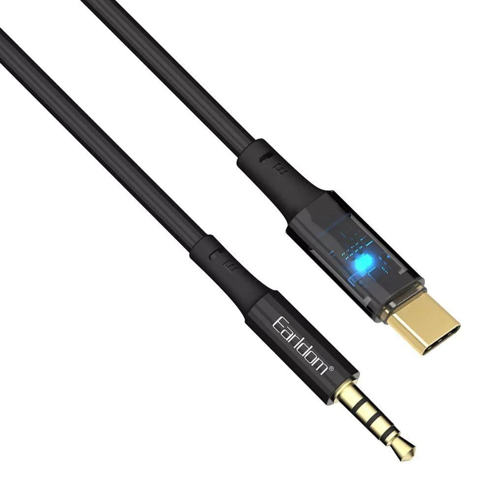 Audio cable earldom et-aux53 3.5mm to type-c audio cable 1.0m - cables & chargers | charging cables & adapters