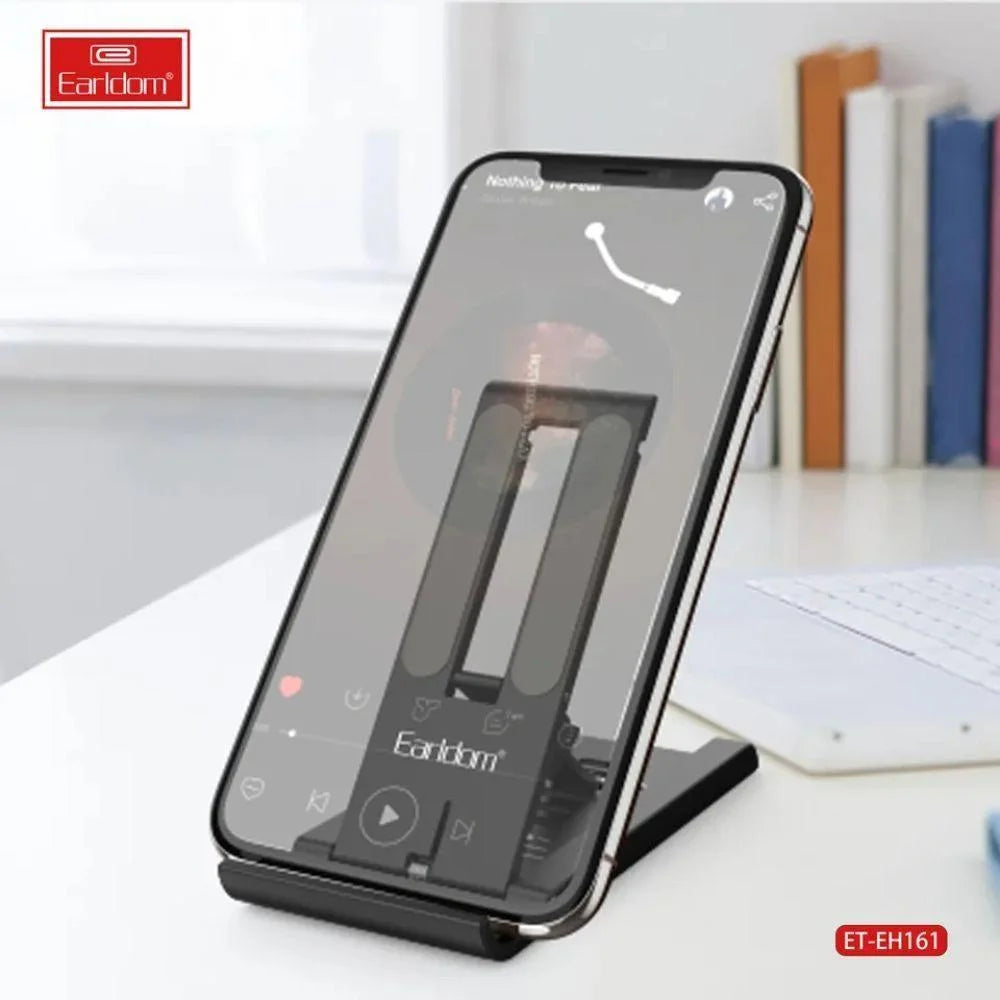 Earldom eh161 adjustable aluminum phone stand - foldable desktop holder - cables & chargers | mobile essential