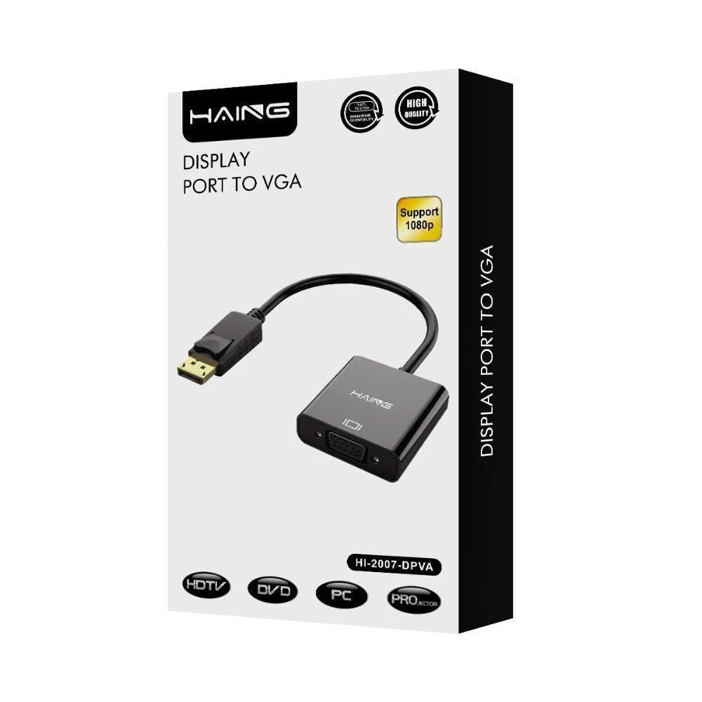 Haing display port to vga adapter - high quality conversion solution - cables & chargers | charging cables & adapters