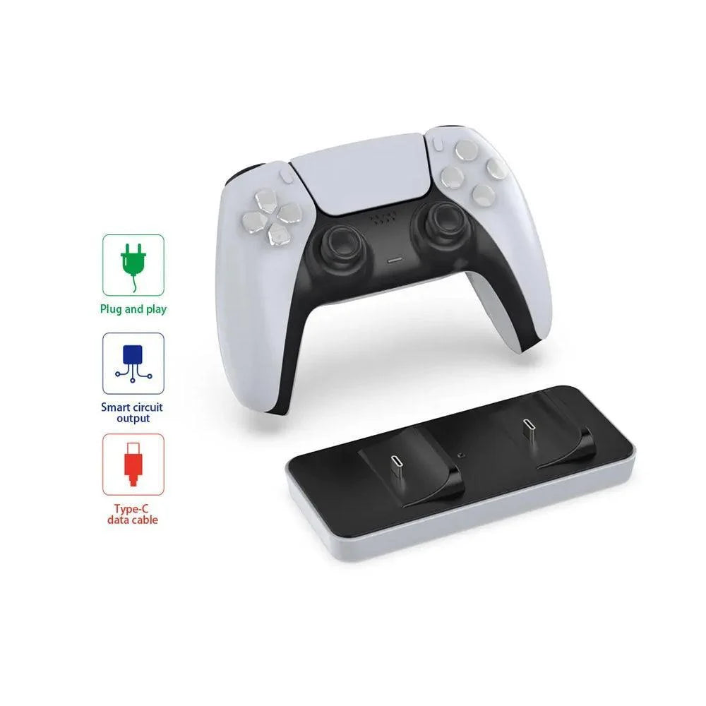 Dobe tp5-0591 dual charging station for ps5 joystick controller - high quality performance - console | ps5 essentials