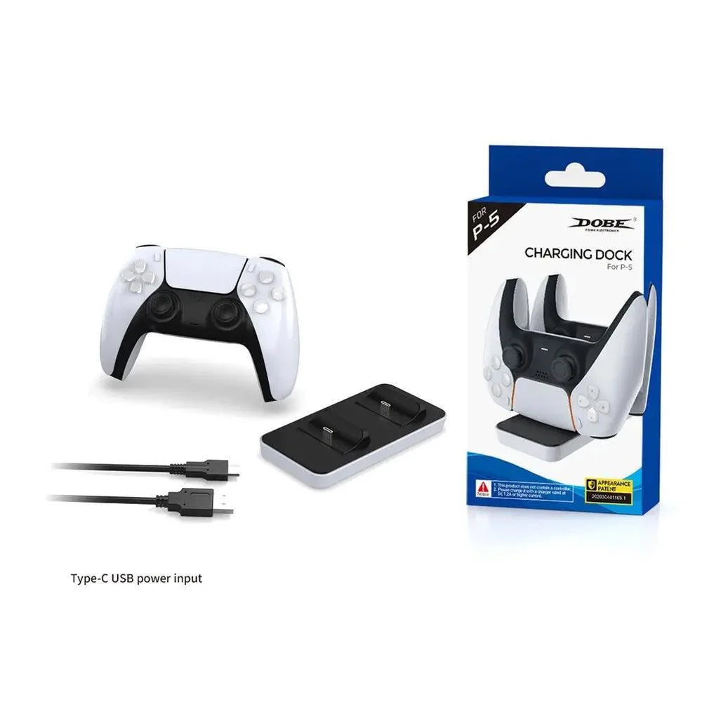 Dobe tp5-0591 dual charging station for ps5 joystick controller - high quality performance - console | ps5 essentials