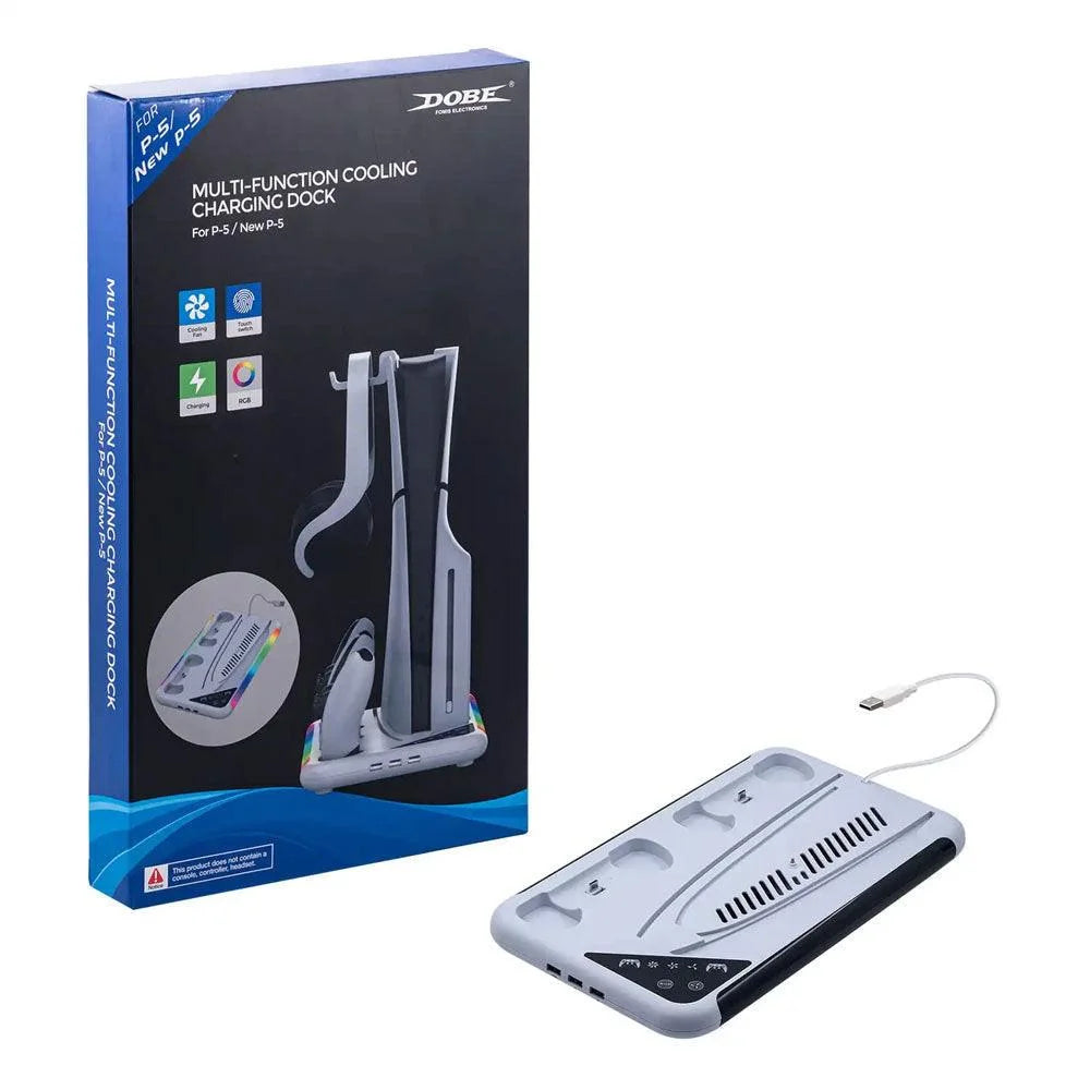 Dobe tp5-3557 cooling stand charger with multifunctional controller and headphone hook