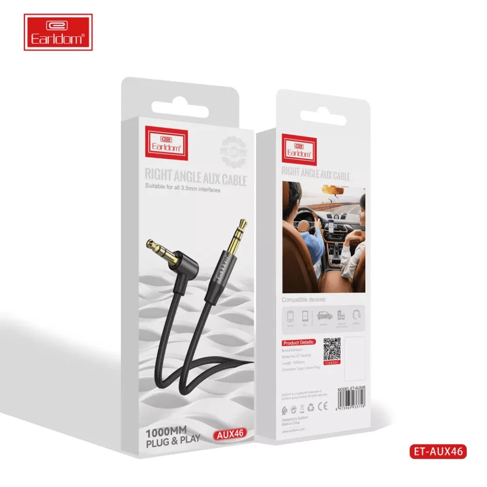 Earldom 1m 3.5 jack aux audio cable 3.5mm male to male cable for iphone - cables & chargers | charging cables & adapters