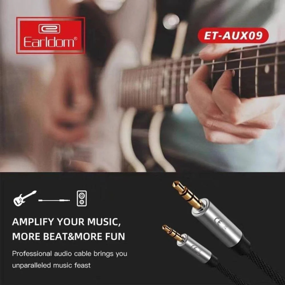 Earldom 3x1 type c aux cable et-aux09 1000ml black/silver - cables & chargers | charging cables & adapters