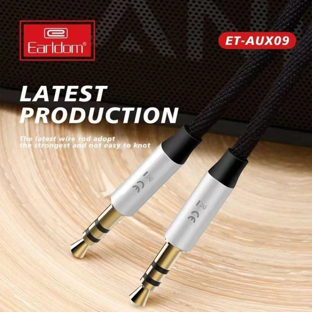 Earldom 3x1 type c aux cable et-aux09 1000ml black/silver - cables & chargers | charging cables & adapters