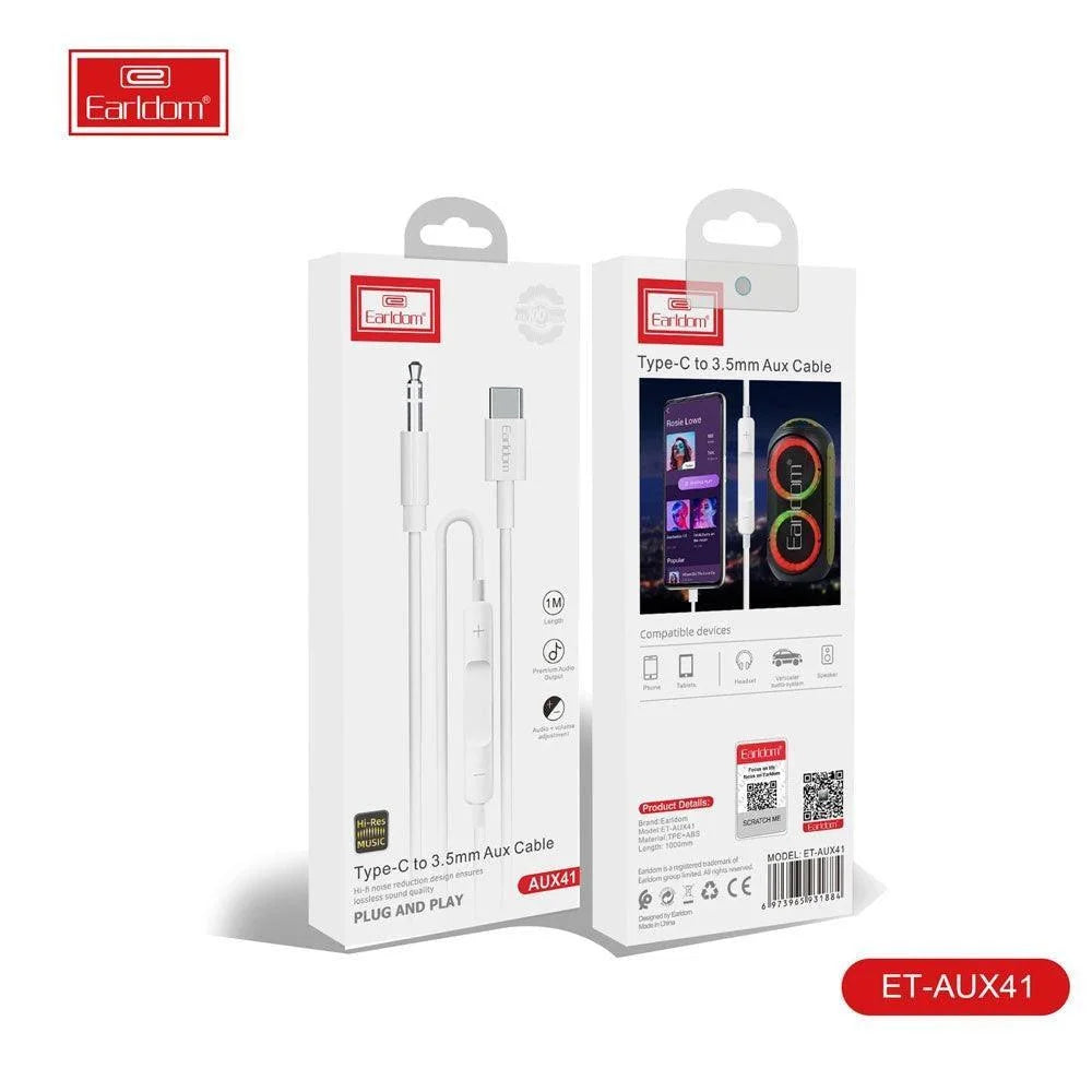 Earldom aux41 - wire connecting from typec - cables & chargers | charging cables & adapters