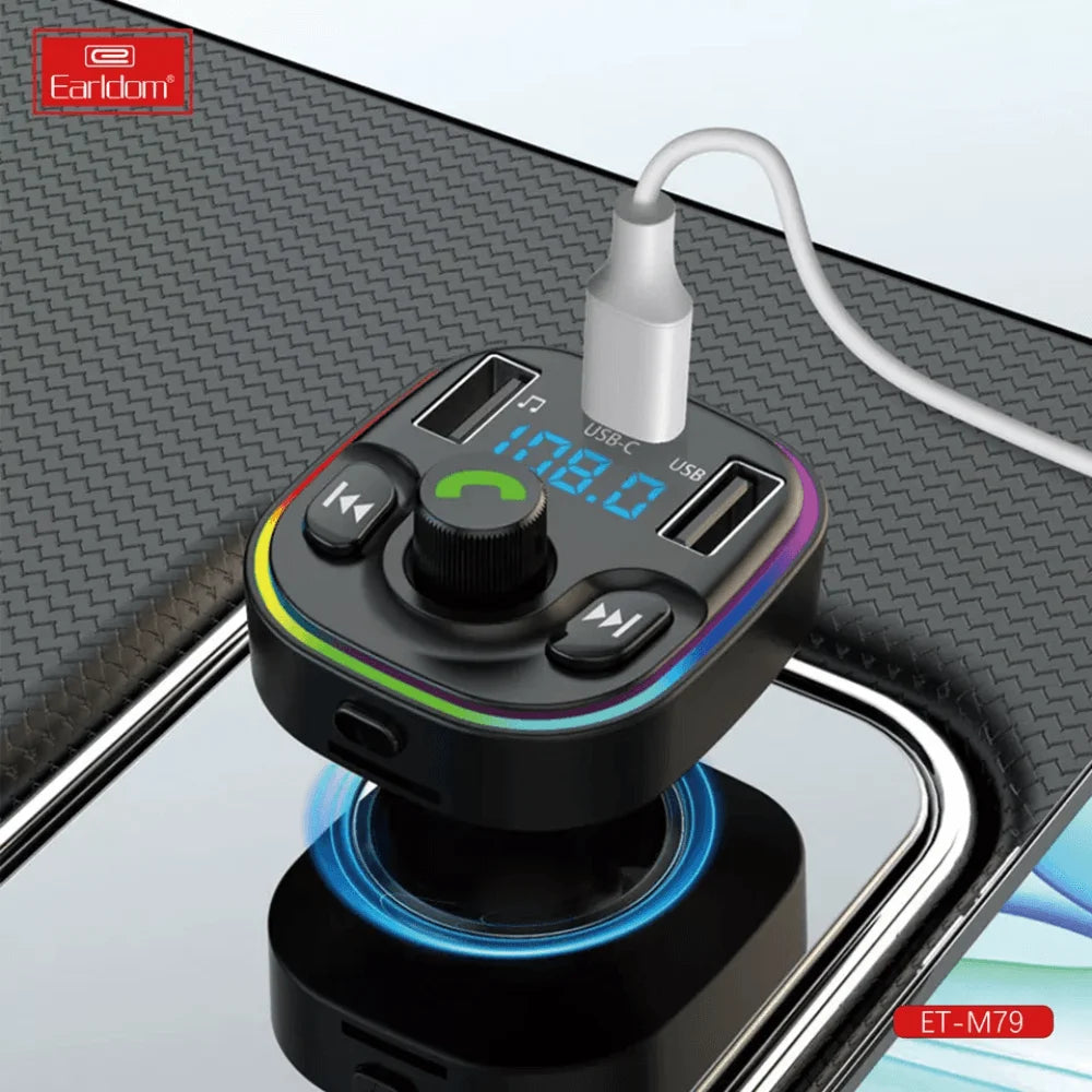 Earldom car wireless charger dual usb car phone charger bt mp3 player - cables & chargers | car essentials