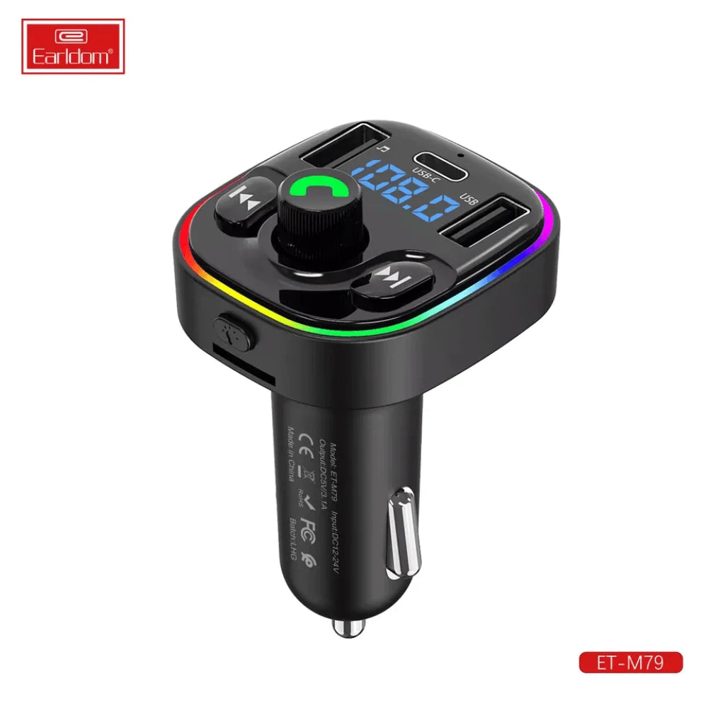 Earldom car wireless charger dual usb car phone charger bt mp3 player - cables & chargers | car essentials