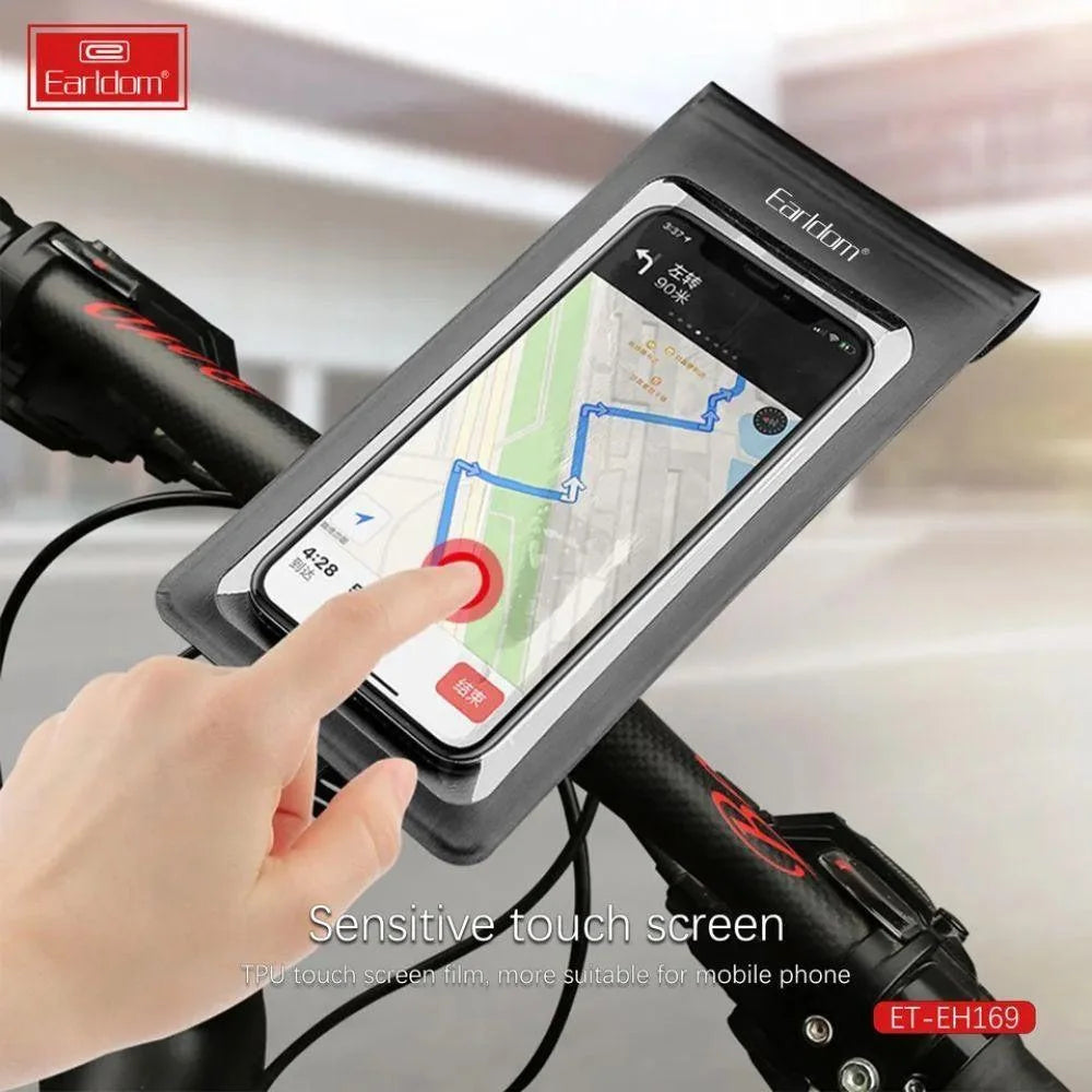 Earldom eh169 bike phone holder waterproof pouch bag for handlebar - cables & chargers | car essentials