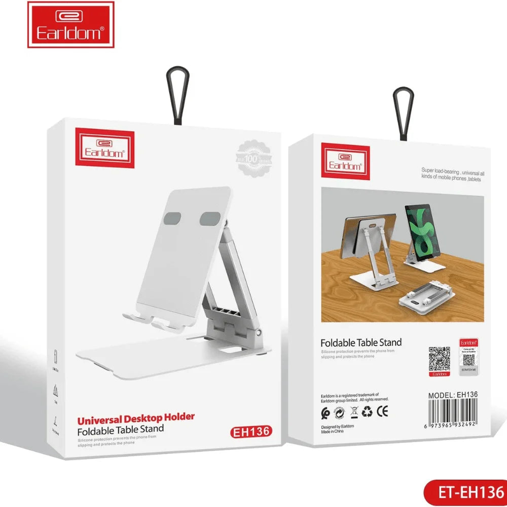Earldom et-eh136 mobile phone holder stand - white - cables & chargers | mobile essential