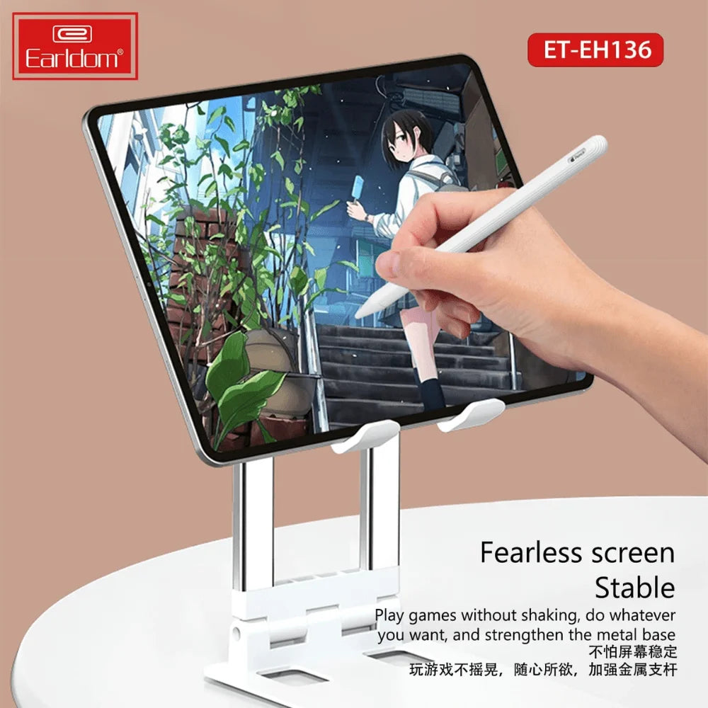 Earldom et-eh136 mobile phone holder stand - white - cables & chargers | mobile essential