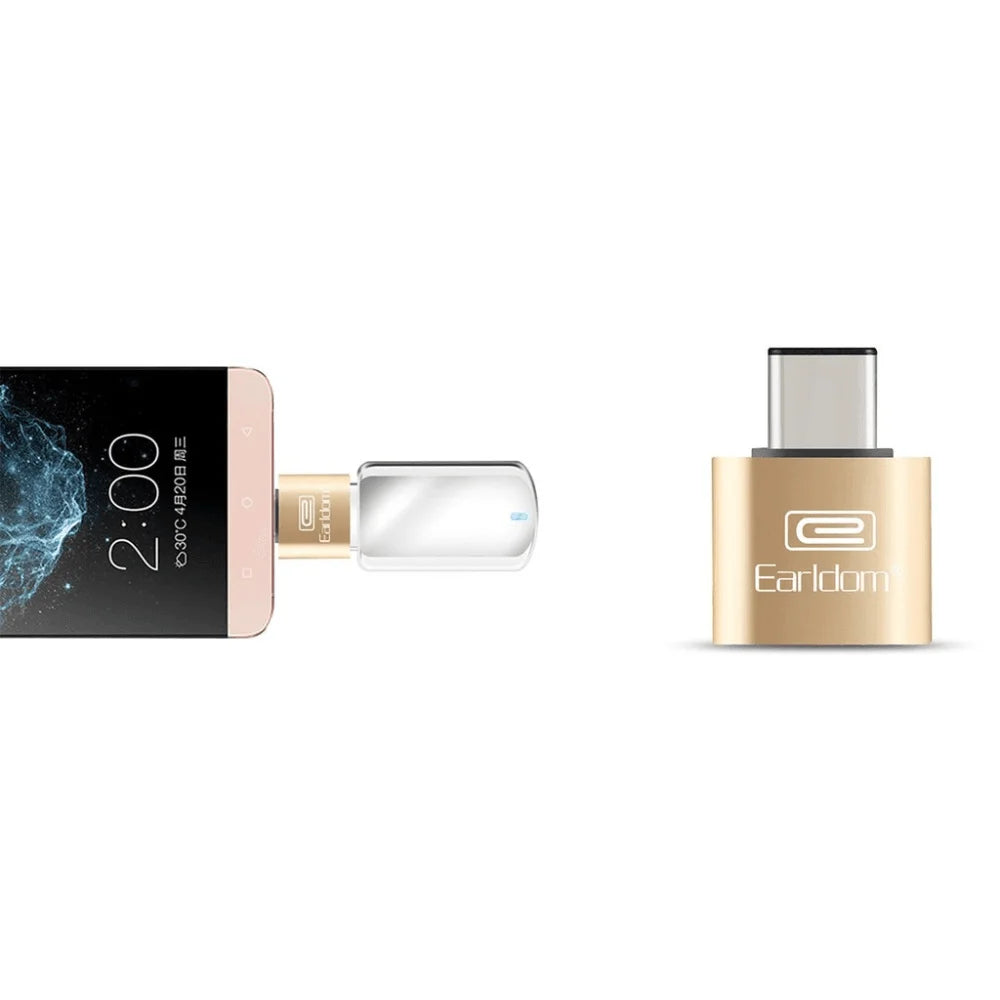 Earldom et-ot06 type-c adapter - gold - cables & chargers | charging cables & adapters