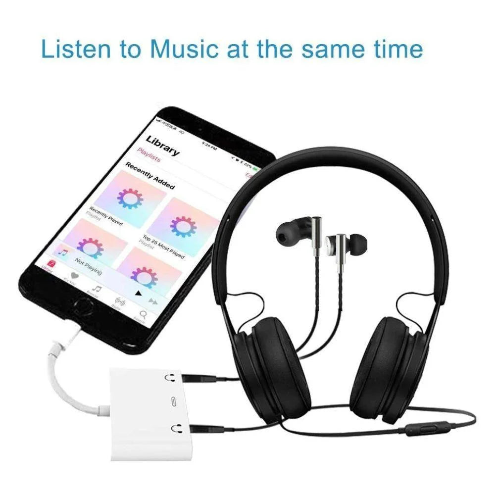 Earldom et-ot30 3in1 audio adapter - dual lightning and 3.5mm connector for ultimate convenience - cables & chargers