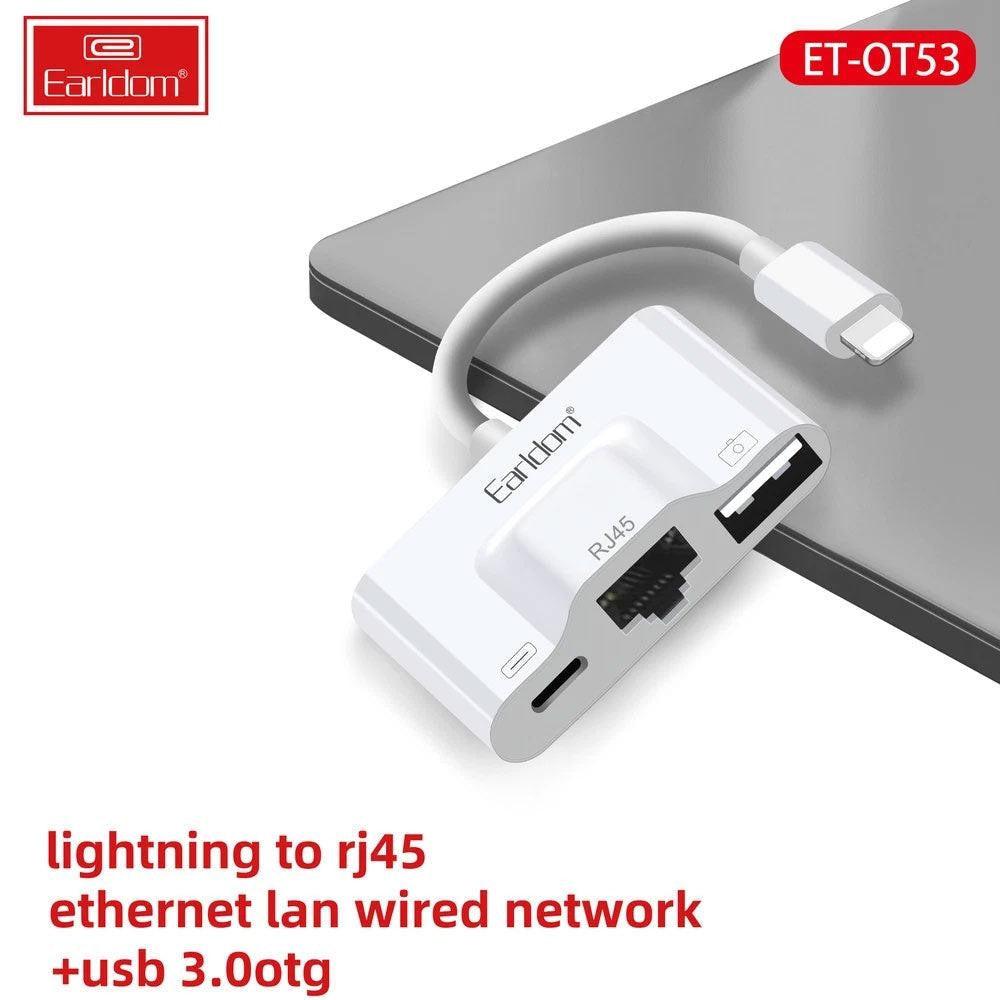 Earldom ot53 lightning adapter 3in1 - cables & chargers | charging cables & adapters