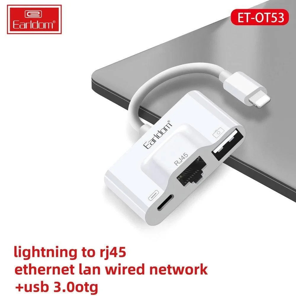 Earldom ot53 lightning adapter 3in1 - cables & chargers | charging cables & adapters