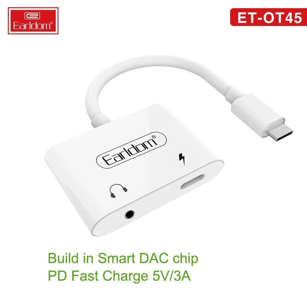 Earldom type-c adapter jack ot45 - 2in1 - cables & chargers | charging cables & adapters