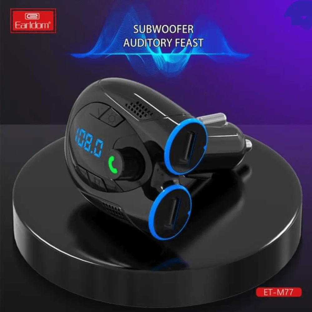 Earldom wireless car kit 2 usb and bluetooth auditory feast et-m77 - cables & chargers | car essentials