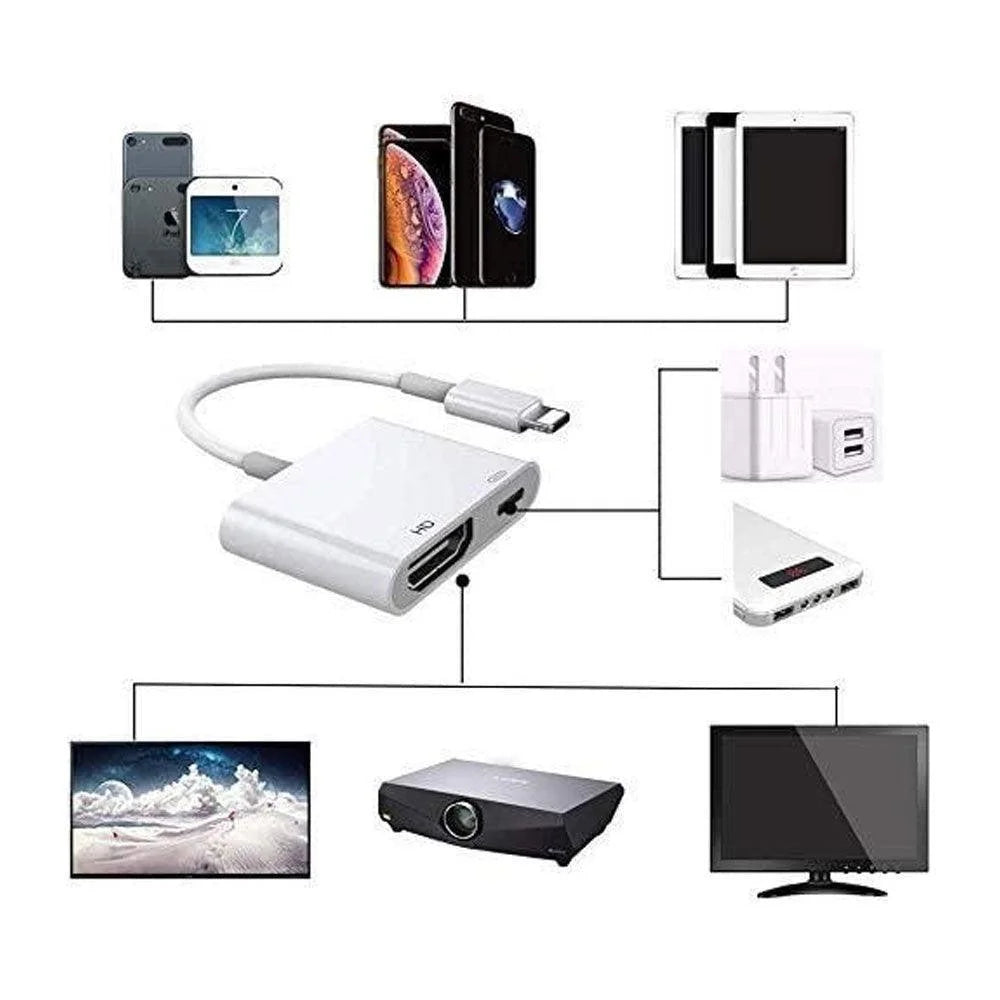 Lighting to hdmi adaptor l8-3se - cables & chargers | charging cables & adapters