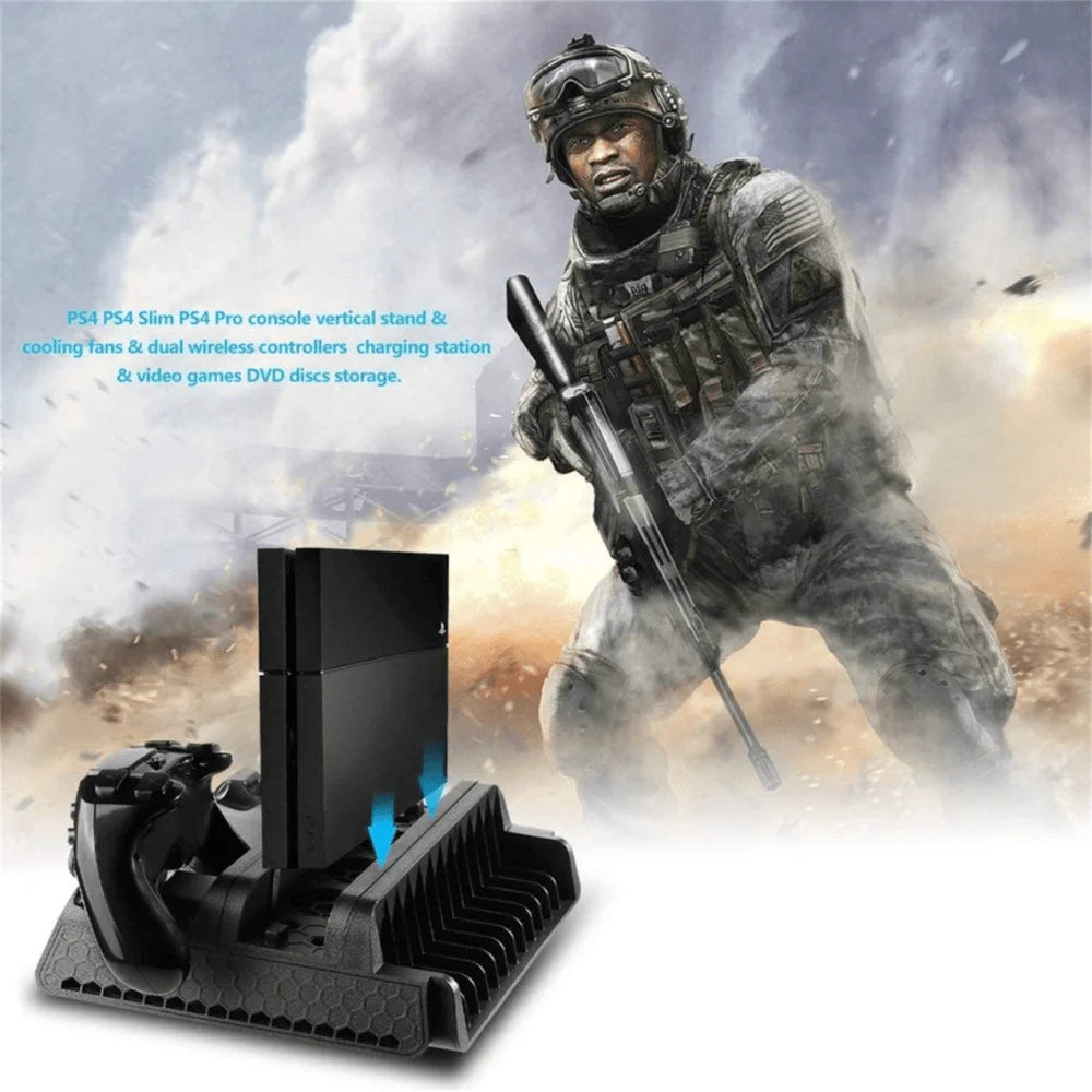 Ps4 slim pro multi-functional charging & cooling stand tp4-882 - console | ps4 essentials