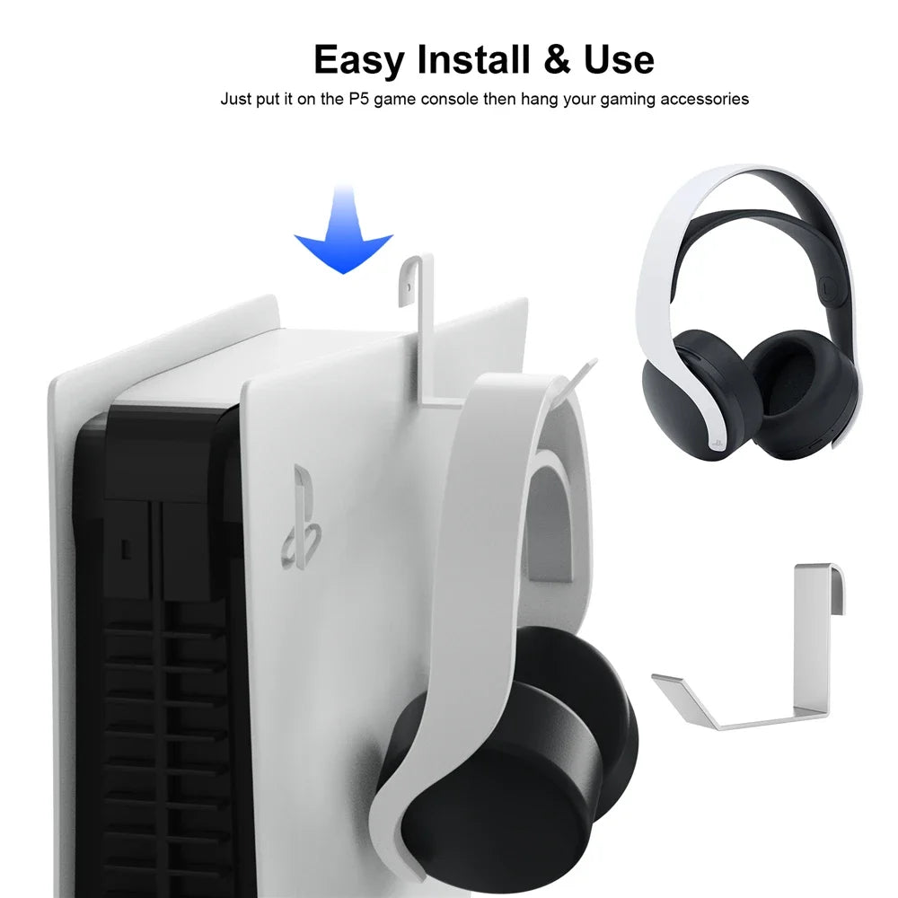 Ys-p5181 ps5 wall hanger charging stand - wall mount base for storage and charging - console | ps5 essentials