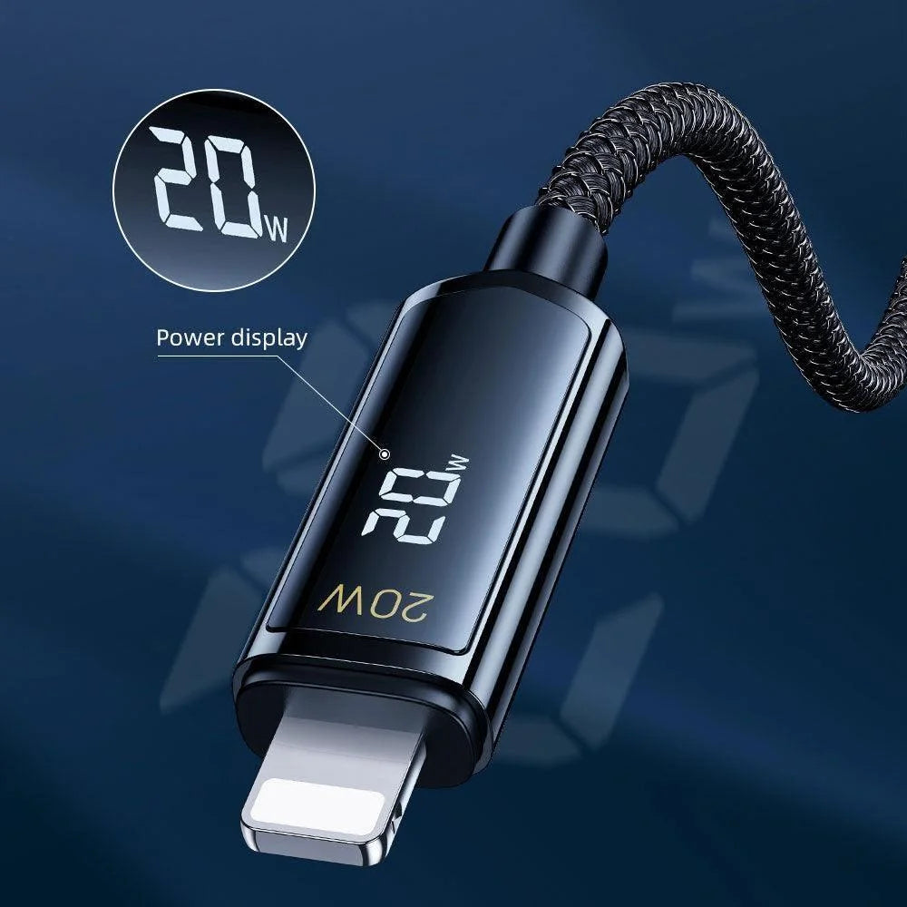 Remax rc-128i remine series 20w iphone cable with digital display - cables & chargers | charging cables & adapters