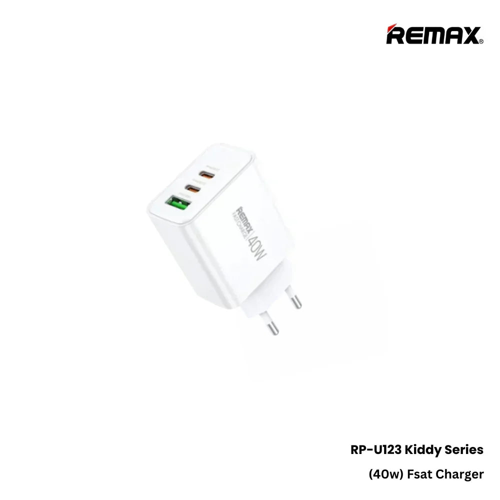 Remax rp-u123 fast charger 40w 1a + 2c kiddy series - cables & chargers | car essentials