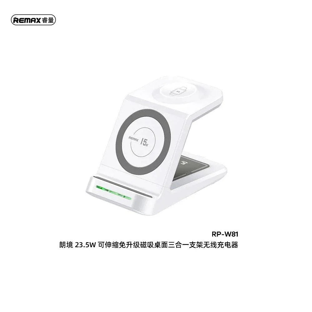 Remax rp-w81 magnetic wireless charger - white - cables & chargers | mobile essential