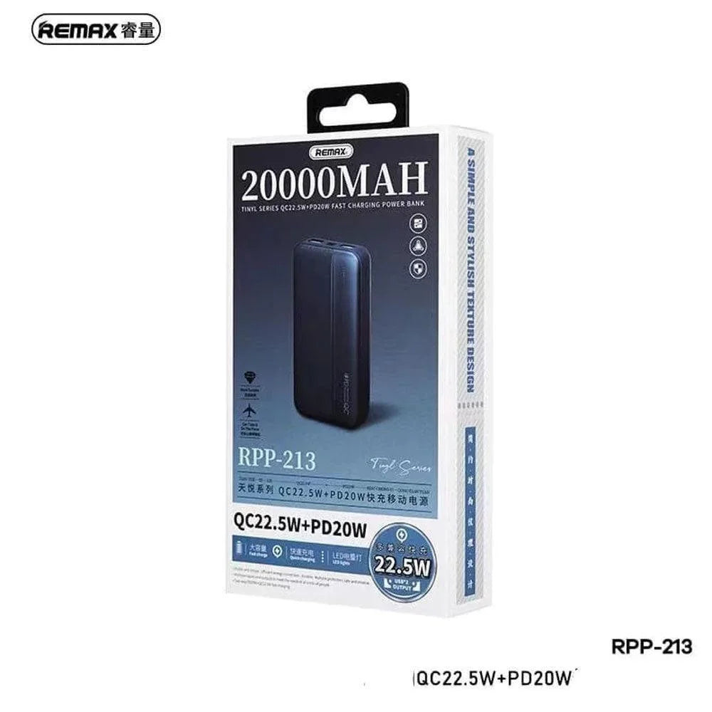 Remax rpp-213 tinyl series 20000mah power bank - cables & chargers | power bank