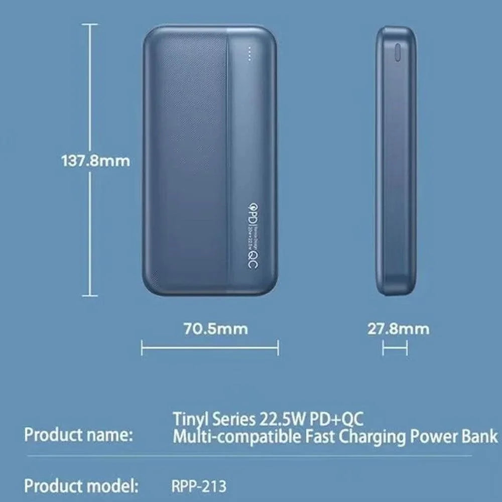 Remax rpp-213 tinyl series 20000mah power bank - cables & chargers | power bank