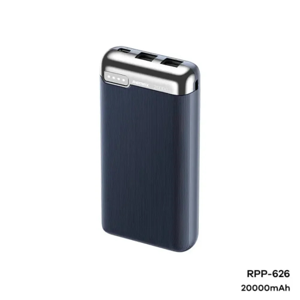 Remax rpp-626 power bank 20000mah ruinay series with 2.1a fast charging - blue - cables & chargers | power bank
