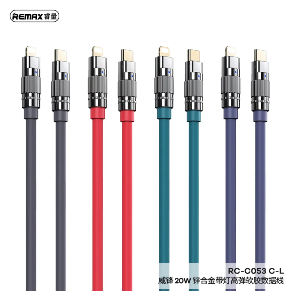 Remax wefon series 20w charger | type c to lightning cable - cables & chargers | charging cables & adapters