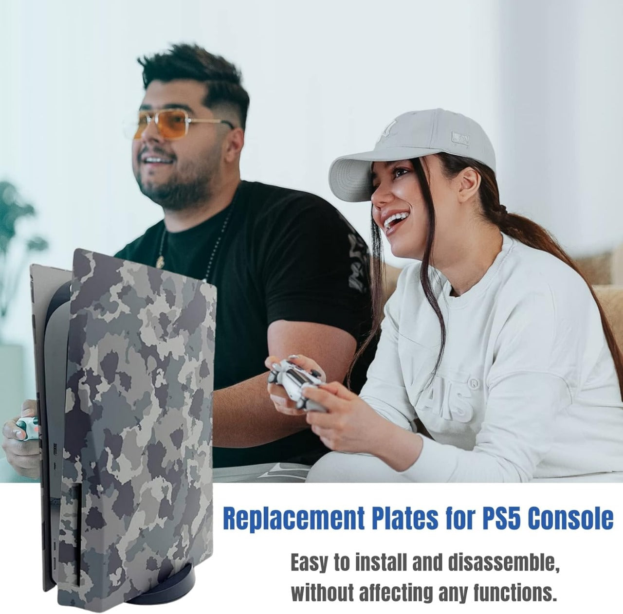 Camouflage Face Plates Cover Shell Panels for Ps5 Disc Edition Console - Gameonjo
