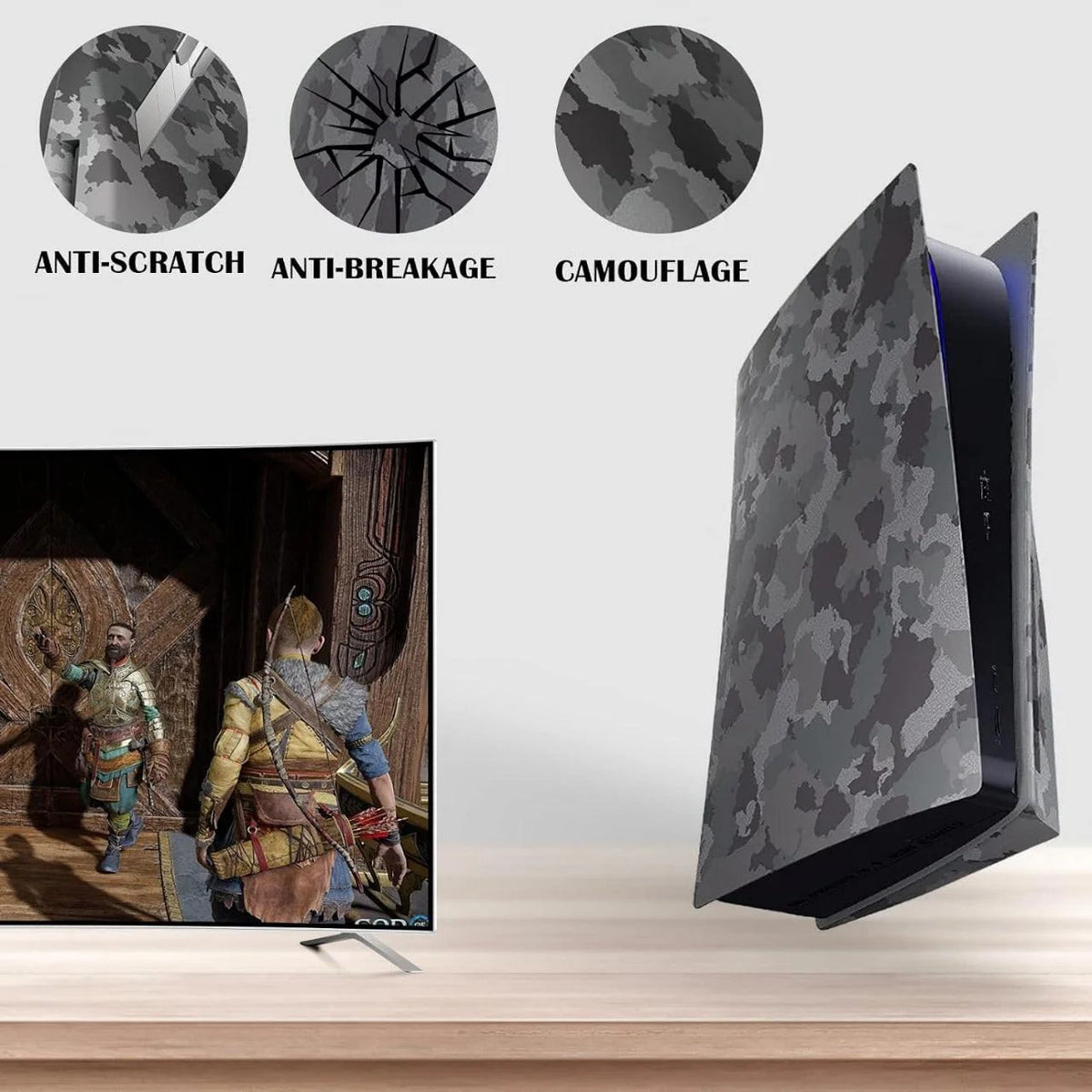 Camouflage ps5 face plates cover shell panels for disc edition console