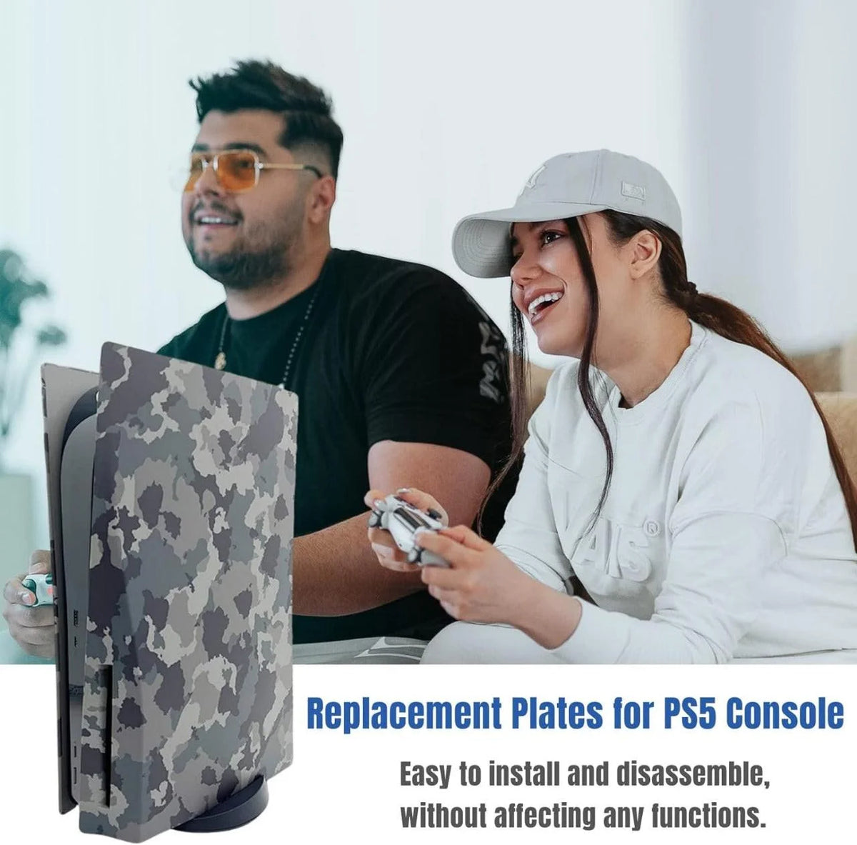 Camouflage ps5 face plates cover shell panels for disc edition console
