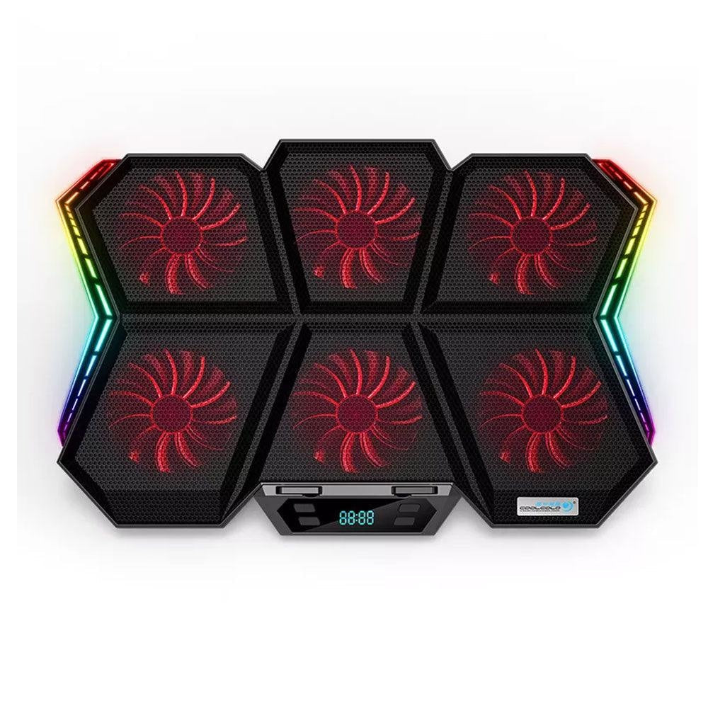 Coolcold K40 Rgb Laptop Cooler 6-fan - Gameonjo