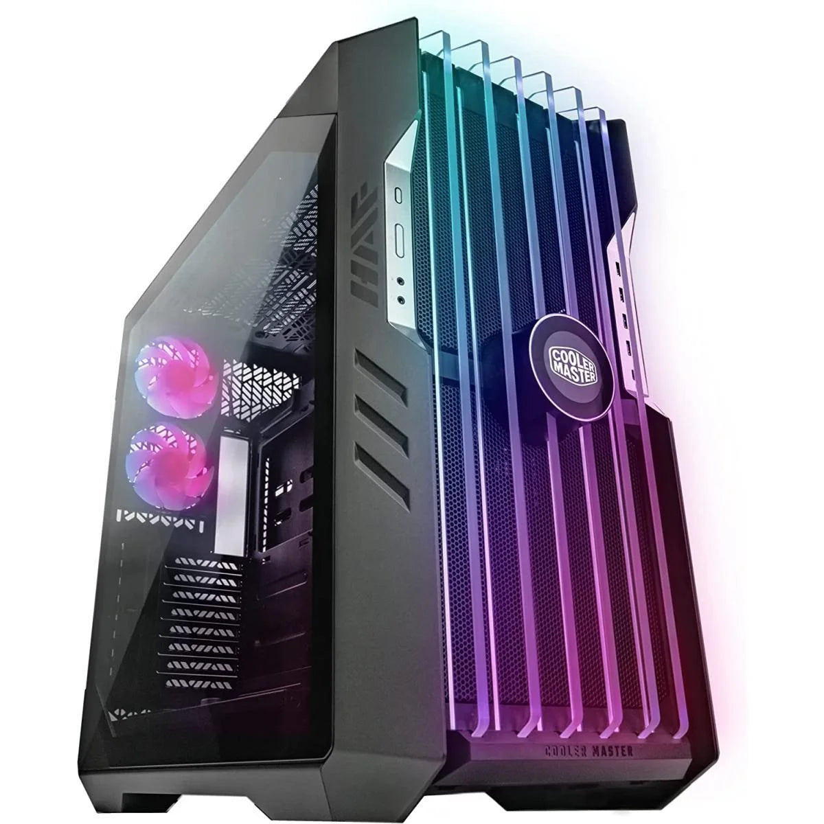 Cooler master haf 700 evo e-atx iris customizable lcd breathable tg front panel argb fans - pc hardware