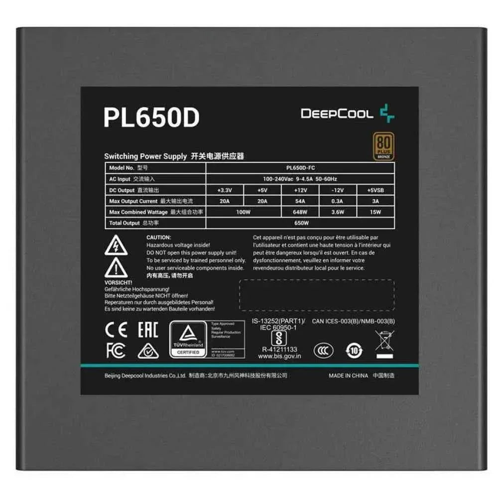 Deepcool pl650-d power supply - coolers & power supply