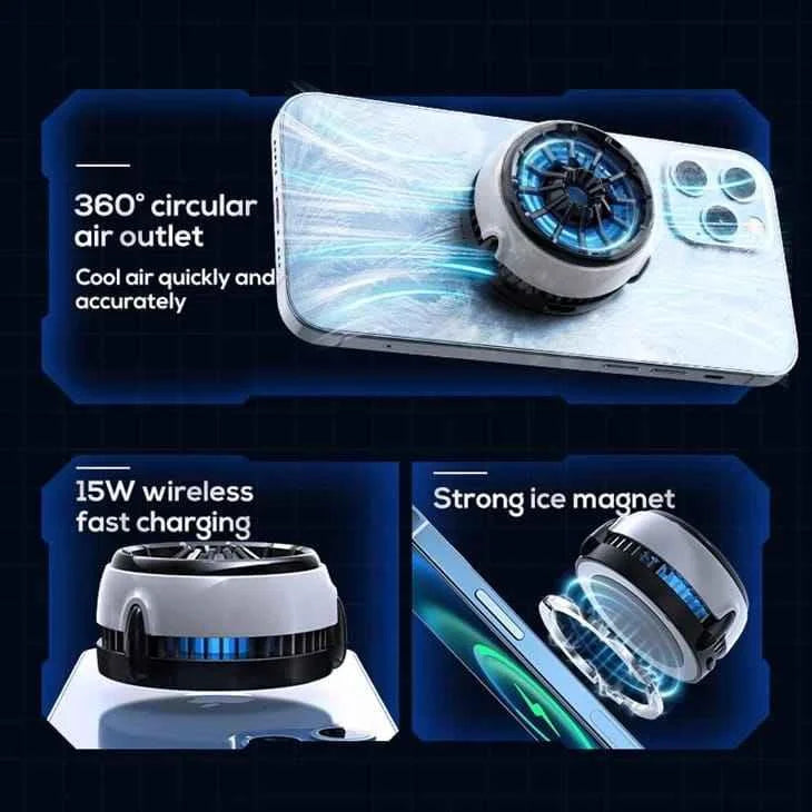 Memo cx-03 magnetic phone cooler with wireless charging