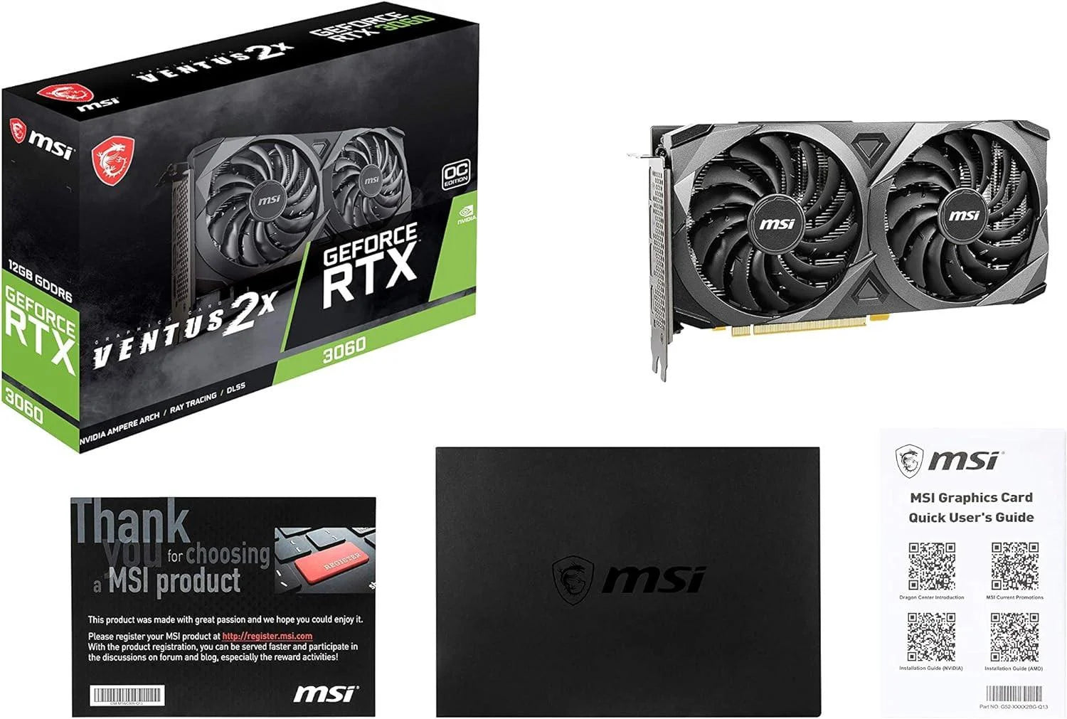Msi gaming geforce rtx 3060 12gb 15 gbps gdrr6 192-bit hdmi/dp pcie 4 torx twin - coolers & power supply