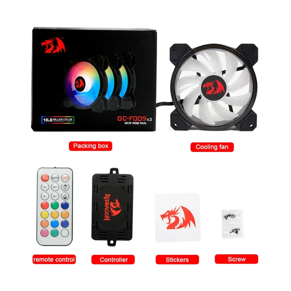 Redragon gc-f009 cooling fan for enhanced pc performance - coolers & power supply