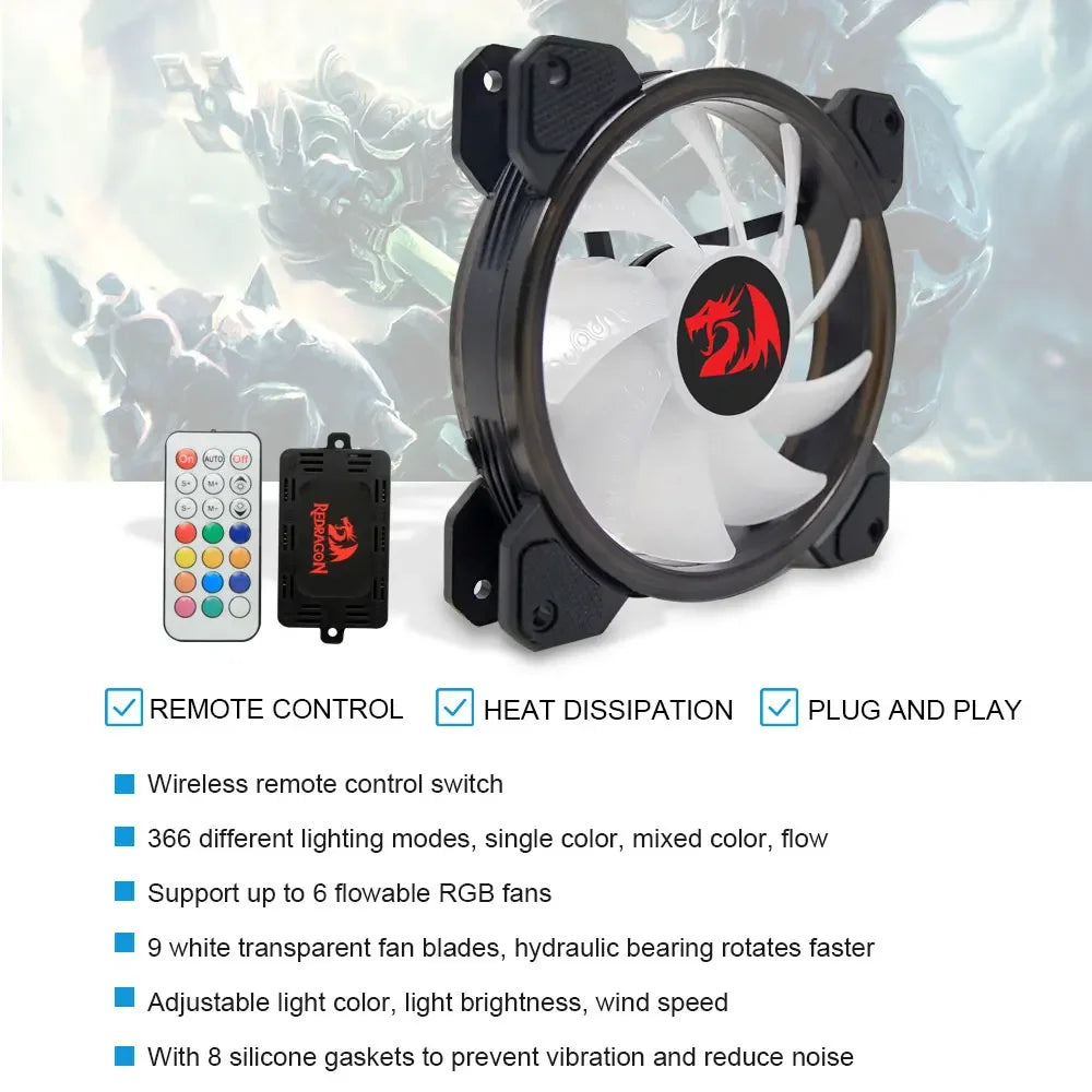 Redragon gc-f009 cooling fan for enhanced pc performance - coolers & power supply