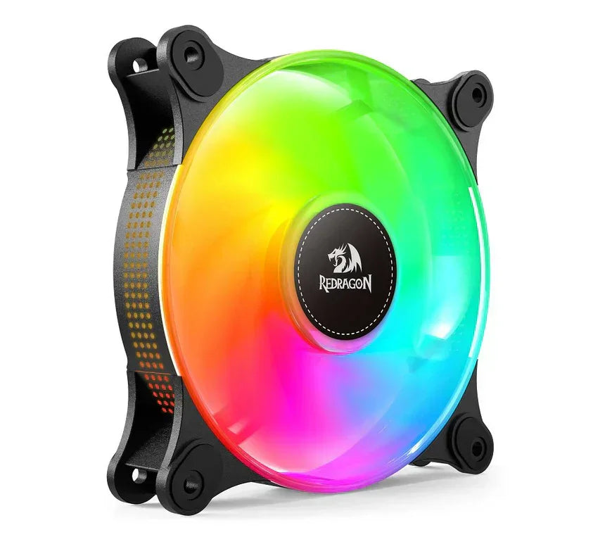 Redragon gc-f013 argb cpu fan 120mm - 4pin pwm silent case cooler fan