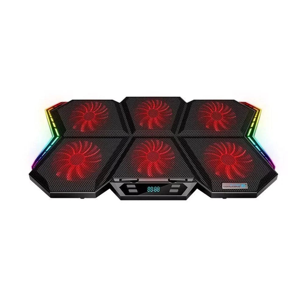Coolcold k40 rgb laptop cooler 6-fan - cooling stands