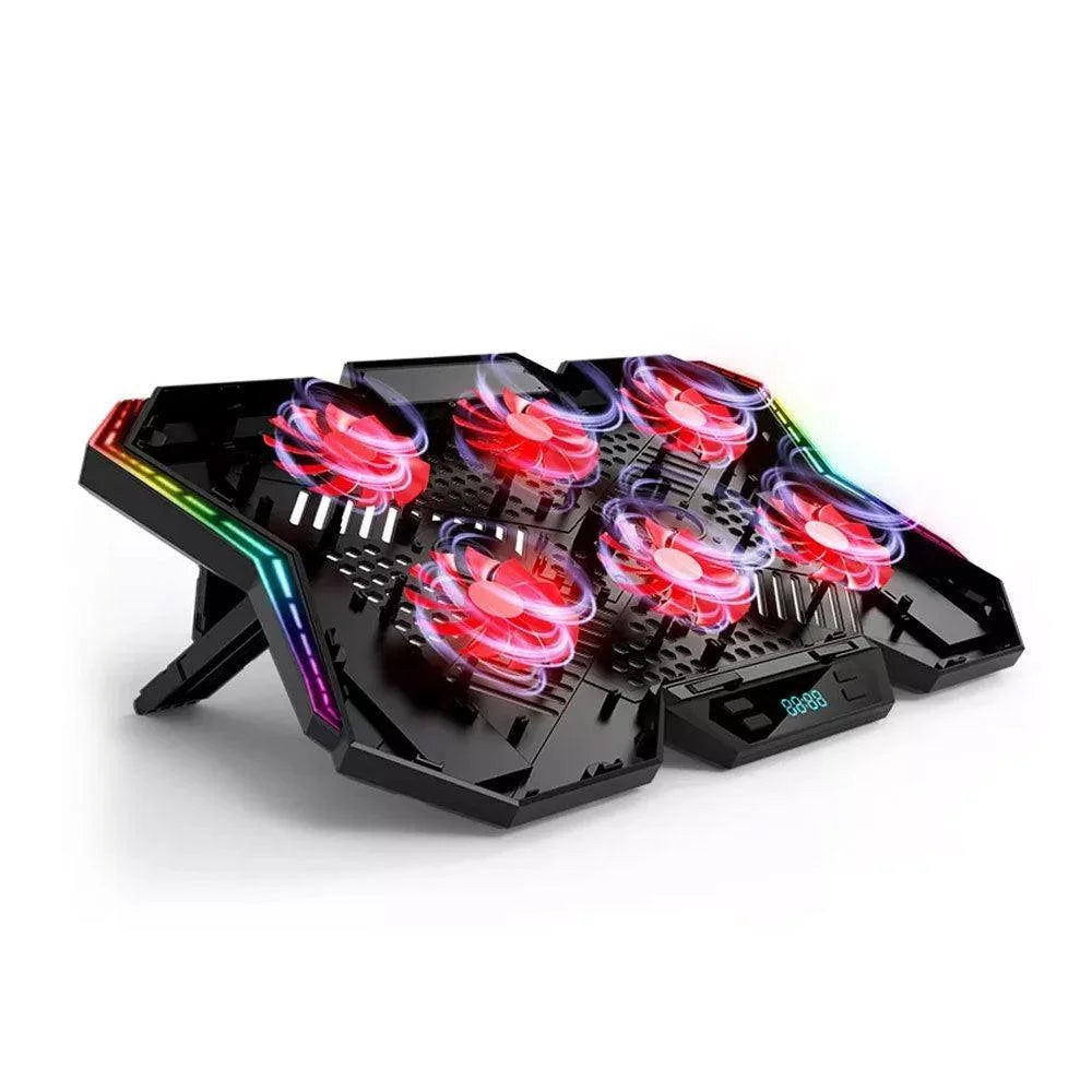 Coolcold k40 rgb laptop cooler 6-fan - cooling stands