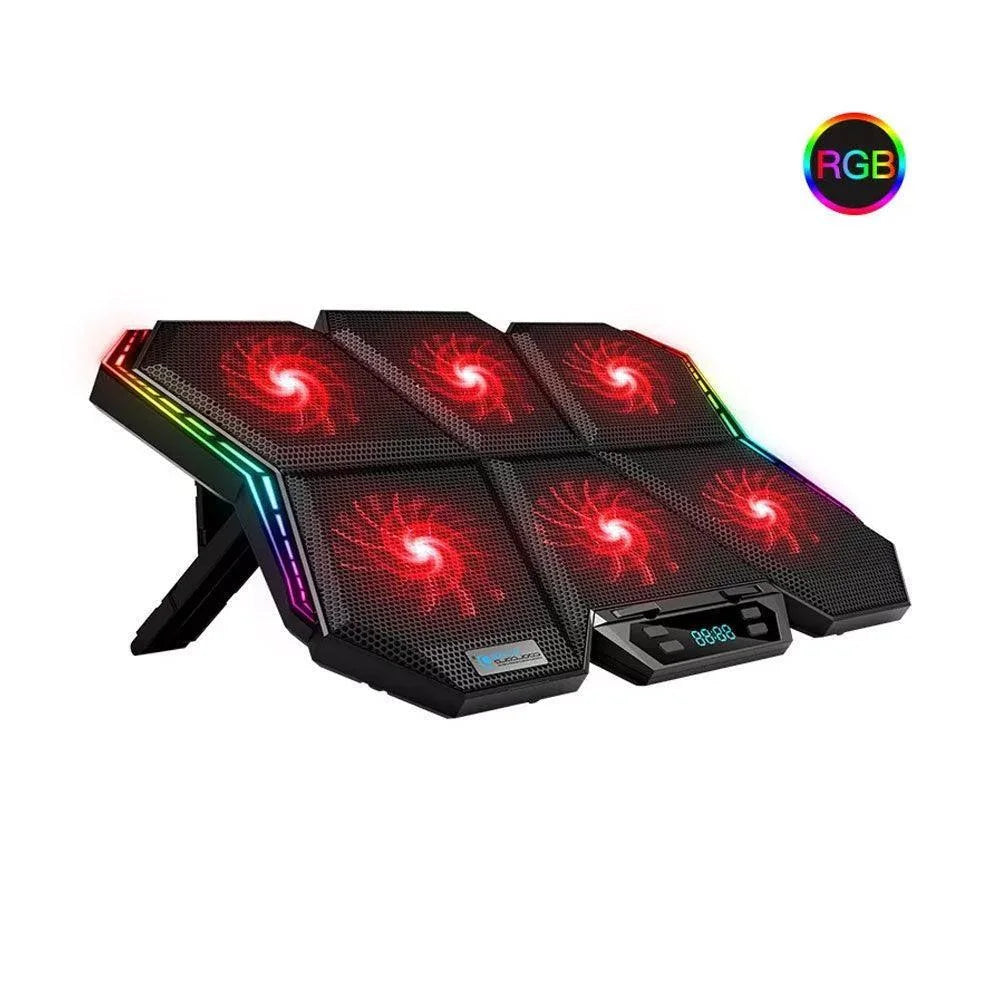 Coolcold k40 rgb laptop cooler 6-fan - cooling stands
