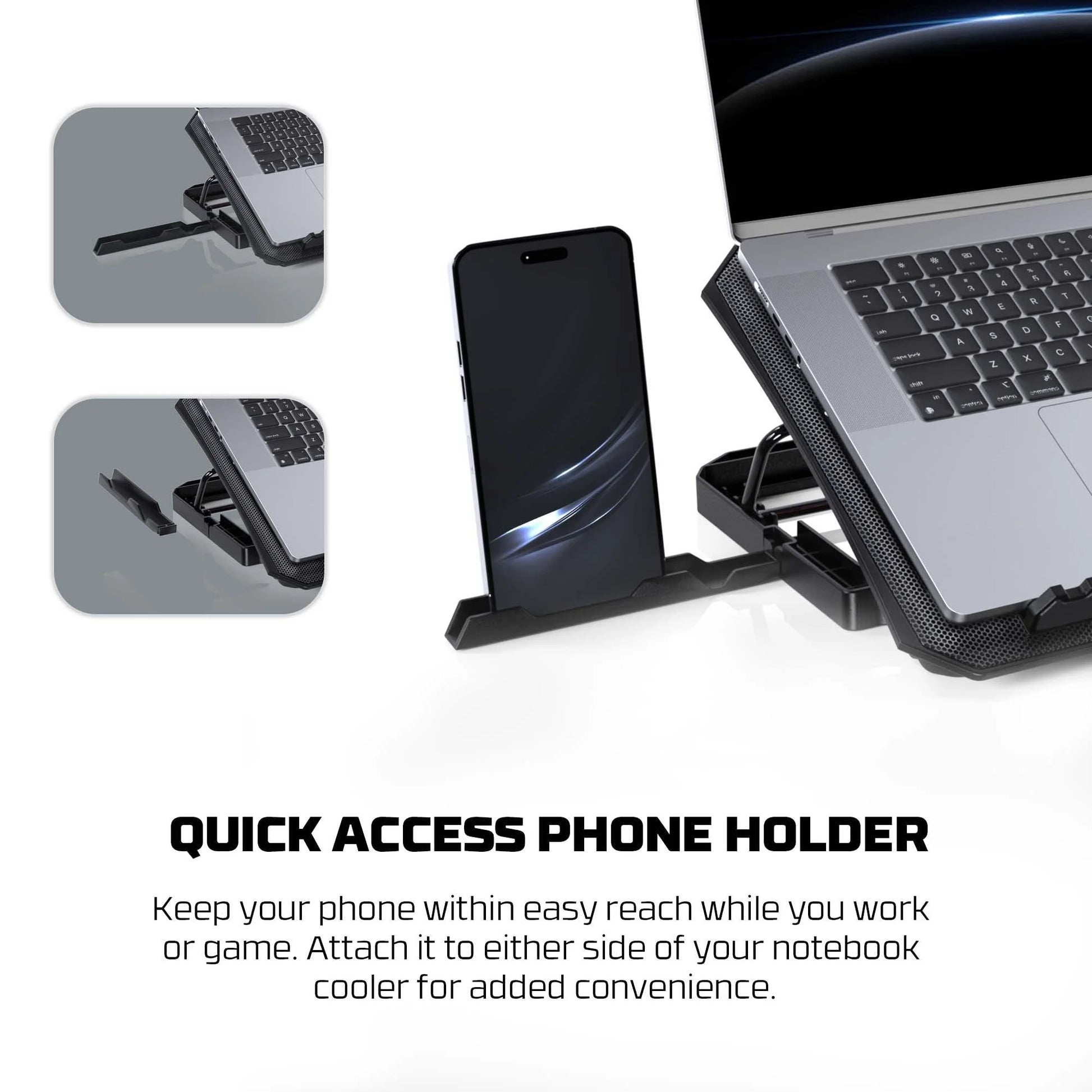 Fantech nc14 laptop cooling pad for enhanced notebook performance - cooling stands