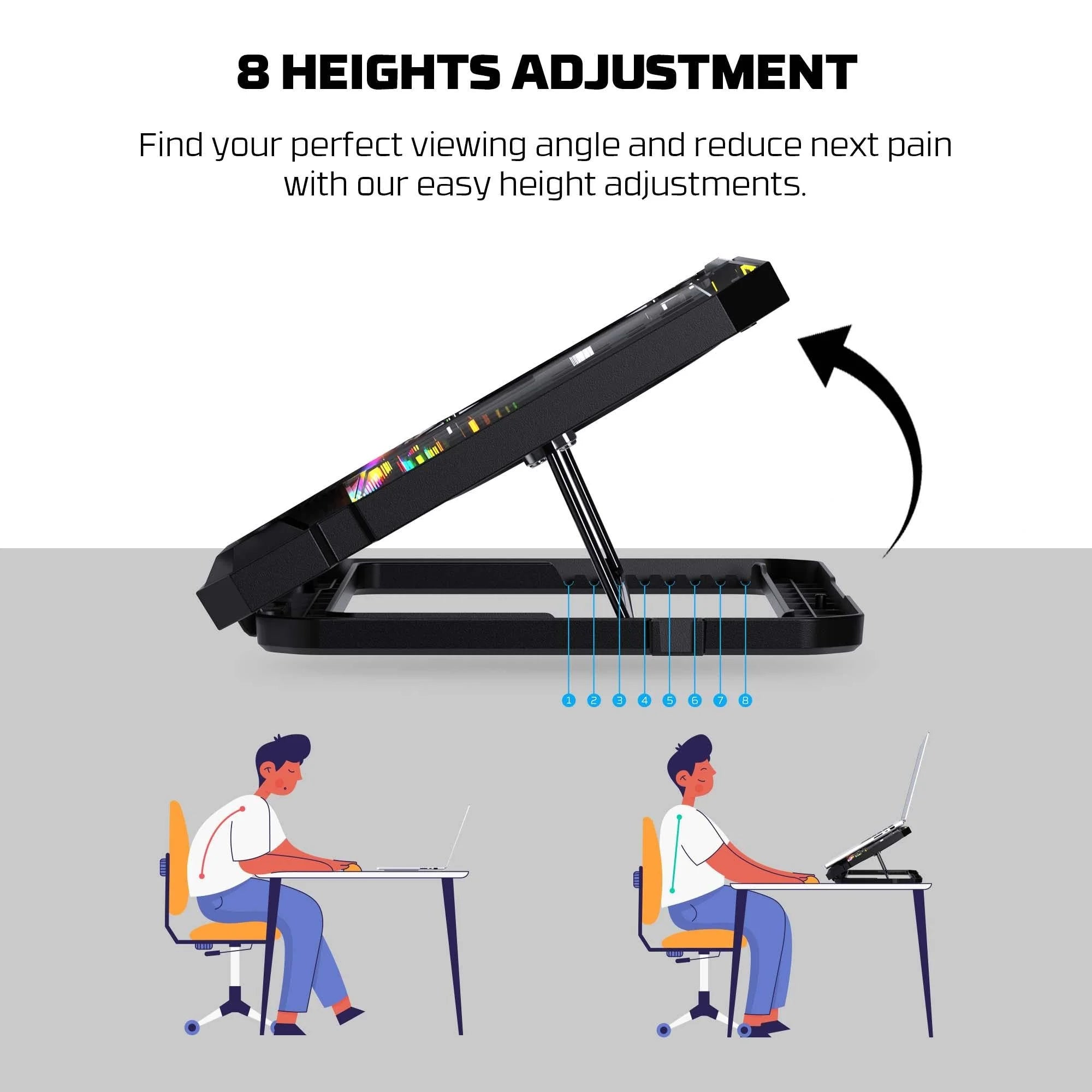 Fantech nc21 laptop cooler - high-performance notebook cooling pad - cooling stands
